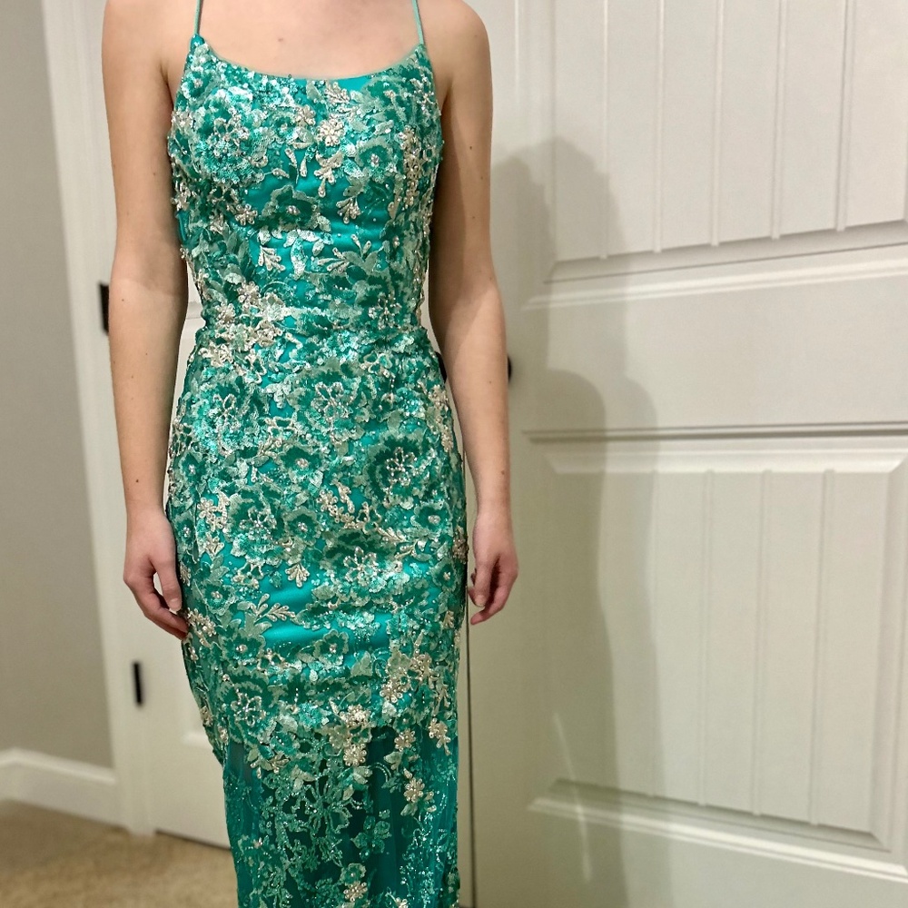 NWT Jazz Courture Size 000 Prom Dress Item 7408 - Picture 7 of 11